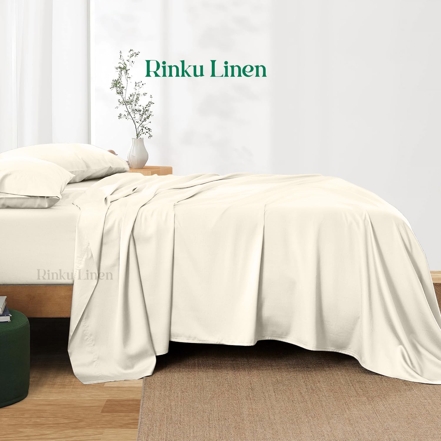 Amazon.co.jp: Rinku Linen ラグジュアリー 600スレッドカウント
